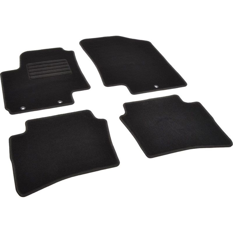 Autokoberce textilní přesné černé / černé obšití - Hyundai i20 I (Typ PB) (2010-2014) 5-sedadel