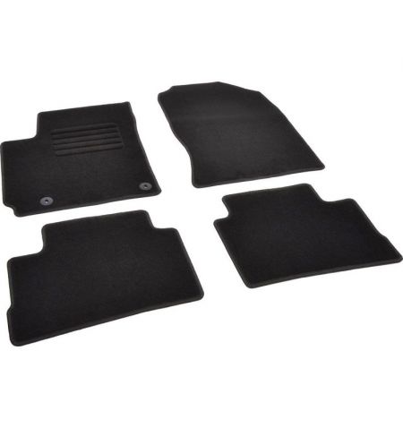 Autokoberce textilní přesné černé / černé obšití - Hyundai Kona I (Typ OS) (2017-2023) 5-sedadel | Filson Store