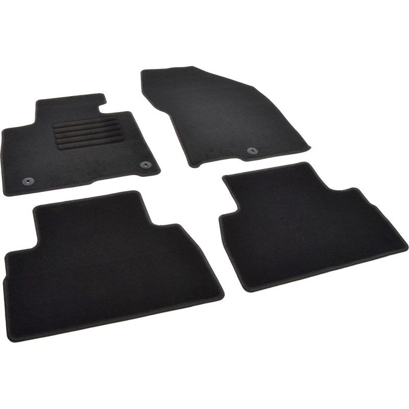 Autokoberce textilní přesné černé / černé obšití - Hyundai Santa Fe IV (Typ TM) (2018-2021) 5-sedadel
