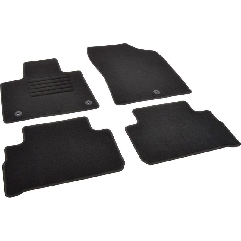 Autokoberce textilní přesné černé / černé obšití - Hyundai Santa Fe IV (Typ TM) (2021-2023) 5-sedadel