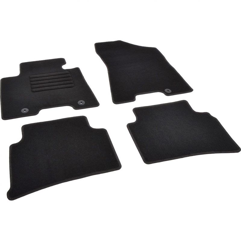 Autokoberce textilní přesné černé / černé obšití - Hyundai Tucson III (Typ TL) (2015-2021) 5-sedadel