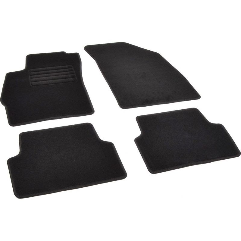 Autokoberce textilní přesné černé / černé obšití - Chevrolet Aveo (Typ T300) (2012-2016) 5-sedadel