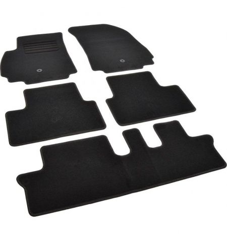 Autokoberce textilní přesné černé / černé obšití - Chevrolet Orlando I (Typ J309) (2010-2018) 7-sedadel | Filson Store