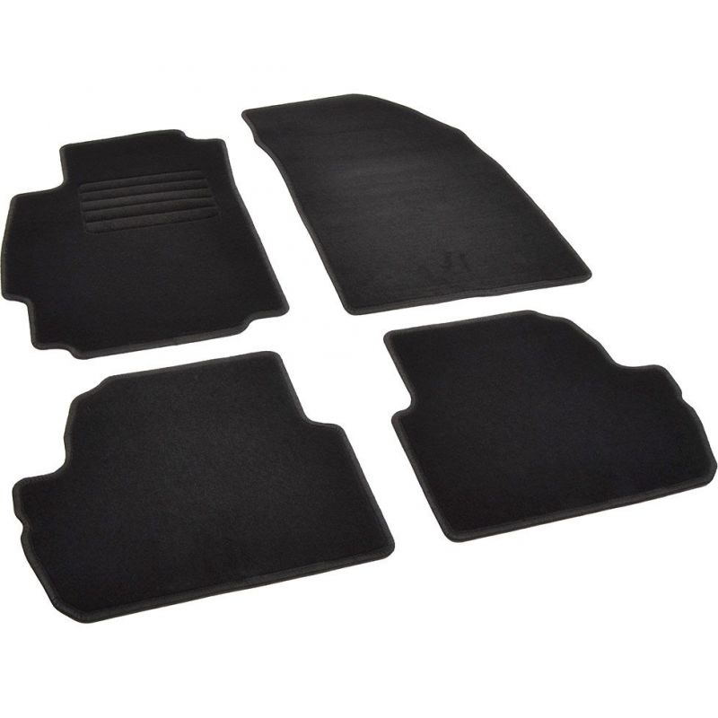 Autokoberce textilní přesné černé / černé obšití - Chevrolet Spark IV (Typ M400) (2015-2022) 5-sedadel