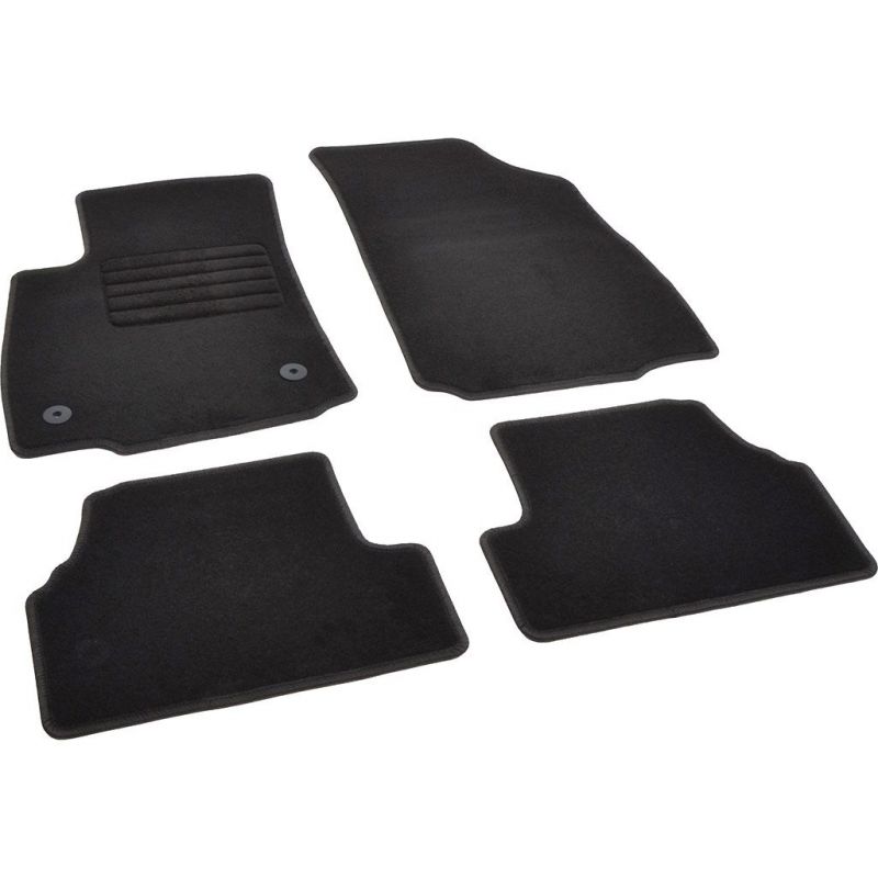 Autokoberce textilní přesné černé / černé obšití - Chevrolet Trax I (2012-2022) 5-sedadel