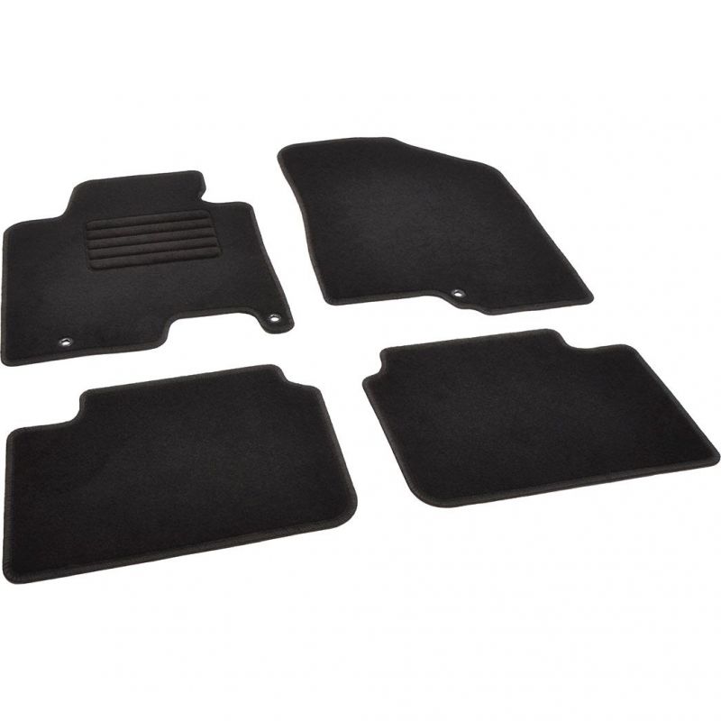 Autokoberce textilní přesné černé / černé obšití - Kia Ceed II (Typ JD) (2012-2018) 5-sedadel