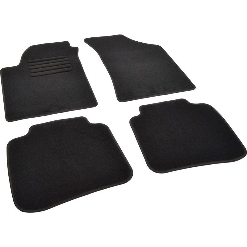 Autokoberce textilní přesné černé / černé obšití - Kia Cerato I (Typ LD) (2003-2008) 5-sedadel