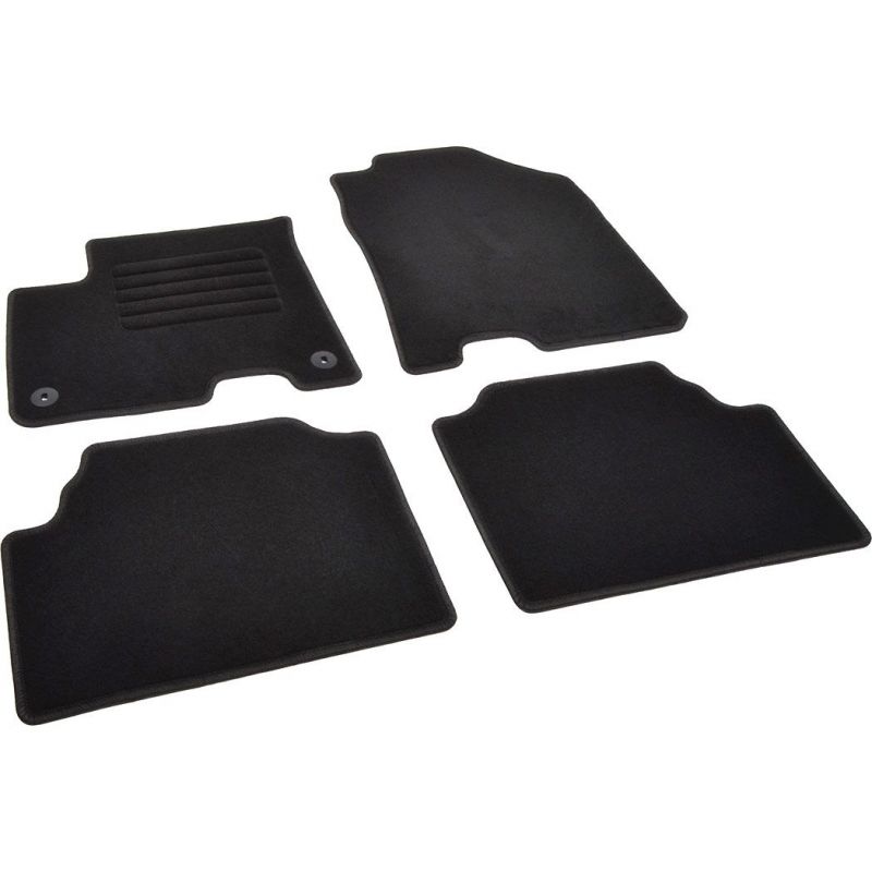 Autokoberce textilní přesné černé / černé obšití - Kia e-Niro I (Typ DE) (2019-2022) 5-sedadel
