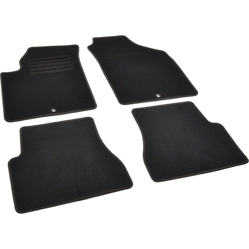 Autokoberce textilní přesné černé / černé obšití - Kia Picanto I (Typ SA) (2004-2011) 5-sedadel