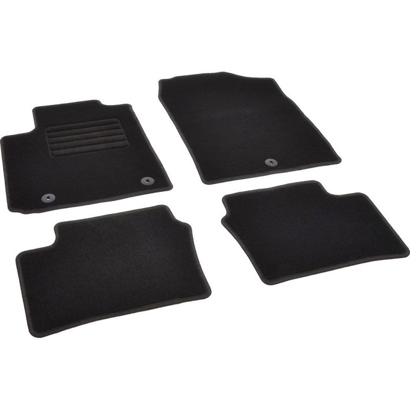 Autokoberce textilní přesné černé / černé obšití - Kia Picanto III (Typ JA) (2017-2023) 5-sedadel