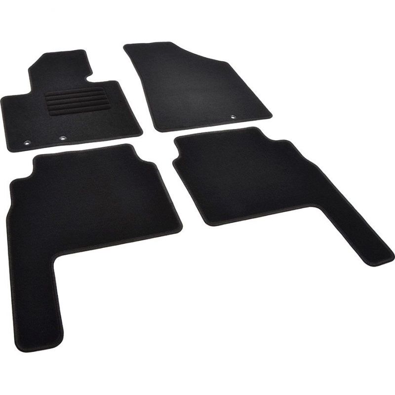 Autokoberce textilní přesné černé / černé obšití - Kia Sorento II (Typ XM) (2009-2013) 5-sedadel