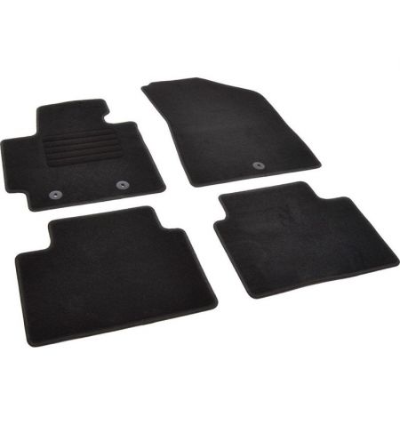 Autokoberce textilní přesné černé / černé obšití - Kia Soul II (Typ PS) (2013-2019) 5-sedadel | Filson Store
