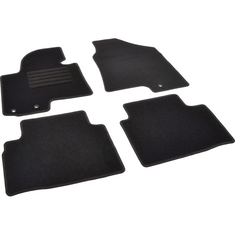 Autokoberce textilní přesné černé / černé obšití - Kia Sportage III (Typ SL) (2010-2016) 5-sedadel