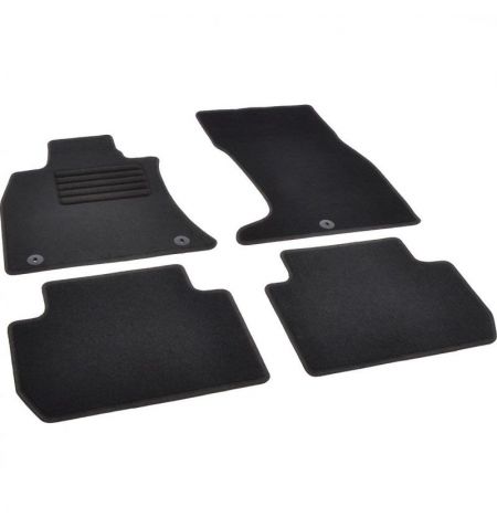 Autokoberce textilní přesné černé / černé obšití - Kia Stinger 4x4 (2017-2023) pohon 4x4 5-sedadel | Filson Store