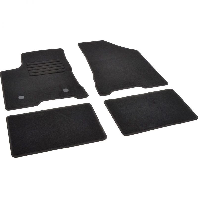 Autokoberce textilní přesné černé / černé obšití - Lada Vesta (2015-2023) 5-sedadel