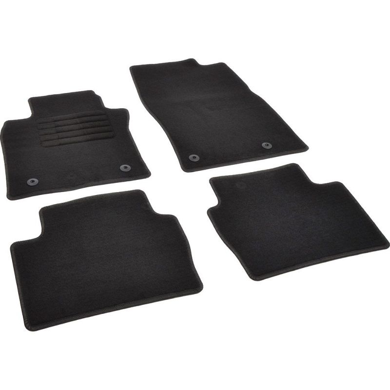 Autokoberce textilní přesné černé / černé obšití - Mazda 3 IV (Typ BP) (2019-2023) 5-sedadel