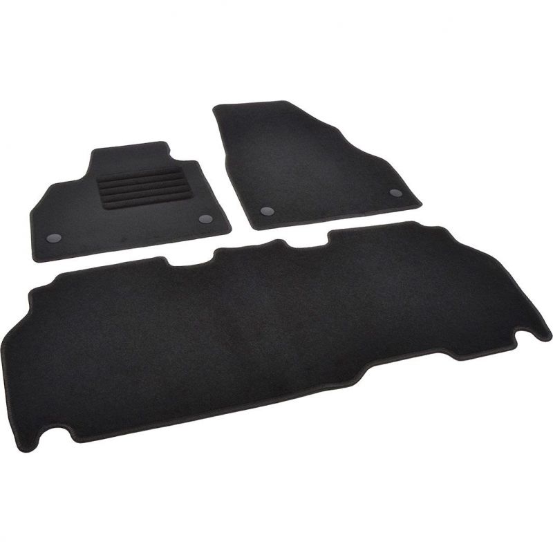 Autokoberce textilní přesné černé / černé obšití - Mercedes-Benz Citan (Typ W415) (2012-2021) 5-sedadel