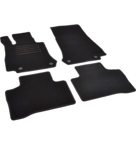 Autokoberce textilní přesné černé / černé obšití - Mercedes-Benz EQC (Typ N293) (2019-2023) 5-sedadel | Filson Store