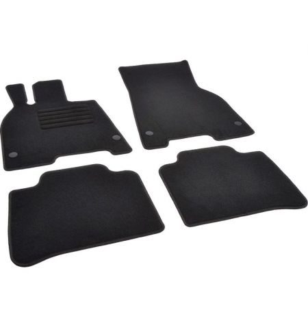 Autokoberce textilní přesné černé / černé obšití - Mercedes-Benz EQS (Typ V297) (2021-2023) 5-sedadel | Filson Store
