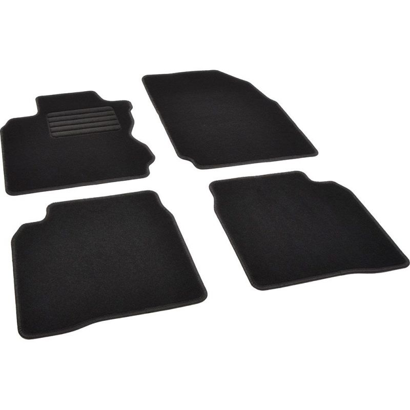 Autokoberce textilní přesné černé / černé obšití - Nissan Note I (Typ E11) (2004-2013) 5-sedadel