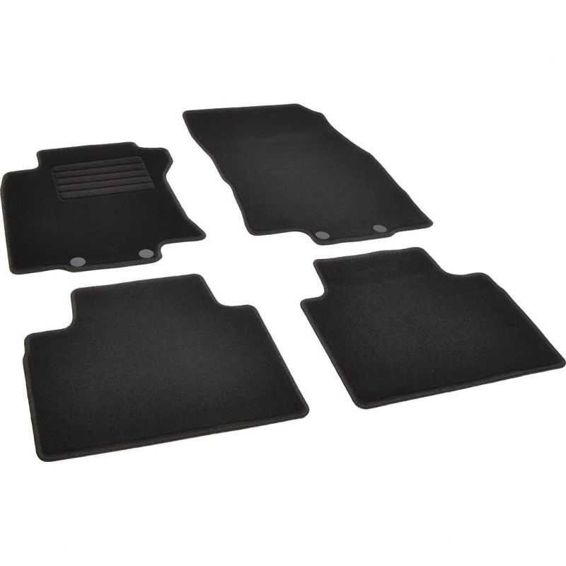 Autokoberce textilní přesné černé / černé obšití - Nissan X-Trail III (Typ T32) (2014-2022) 5-sedadel