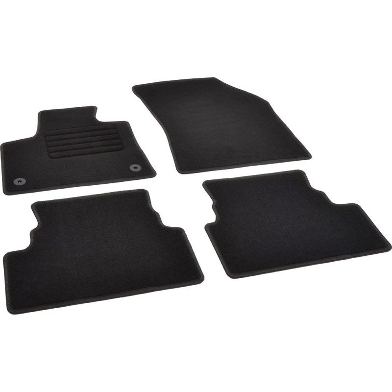 Autokoberce textilní přesné černé / černé obšití - Peugeot 3008 II (Typ P84) (2016-2023) 5-sedadel