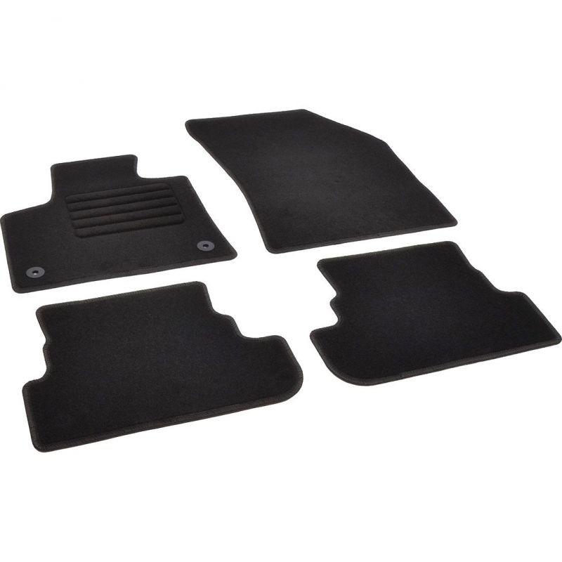 Autokoberce textilní přesné černé / černé obšití - Peugeot 3008 II (Typ P84) PHEV (2019-2023) 5-sedadel