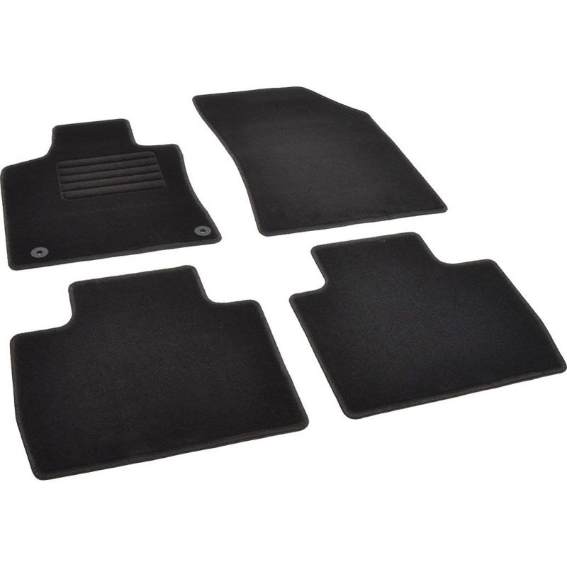 Autokoberce textilní přesné černé / černé obšití - Peugeot 508 II (2018-2023) 5-sedadel