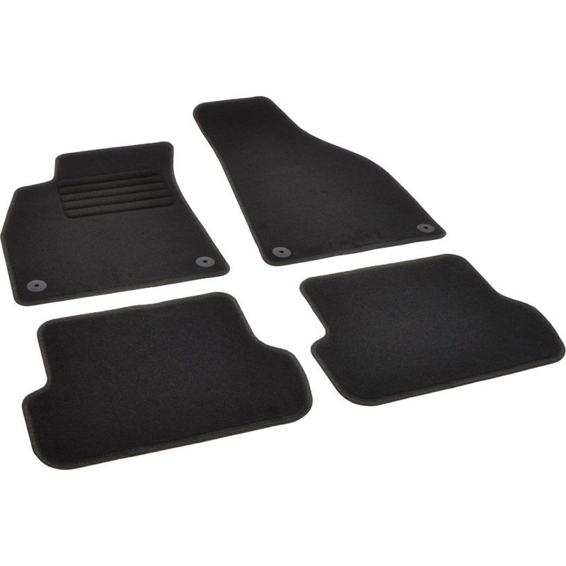 Autokoberce textilní přesné černé / černé obšití - Seat Exeo (Typ 3R) (2008-2013) 5-sedadel