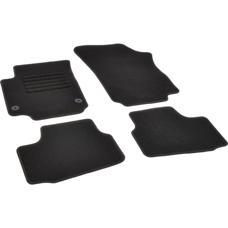 Autokoberce textilní přesné černé / černé obšití - Seat Mii (Typ KE/KF) (2011-2021) 5-sedadel