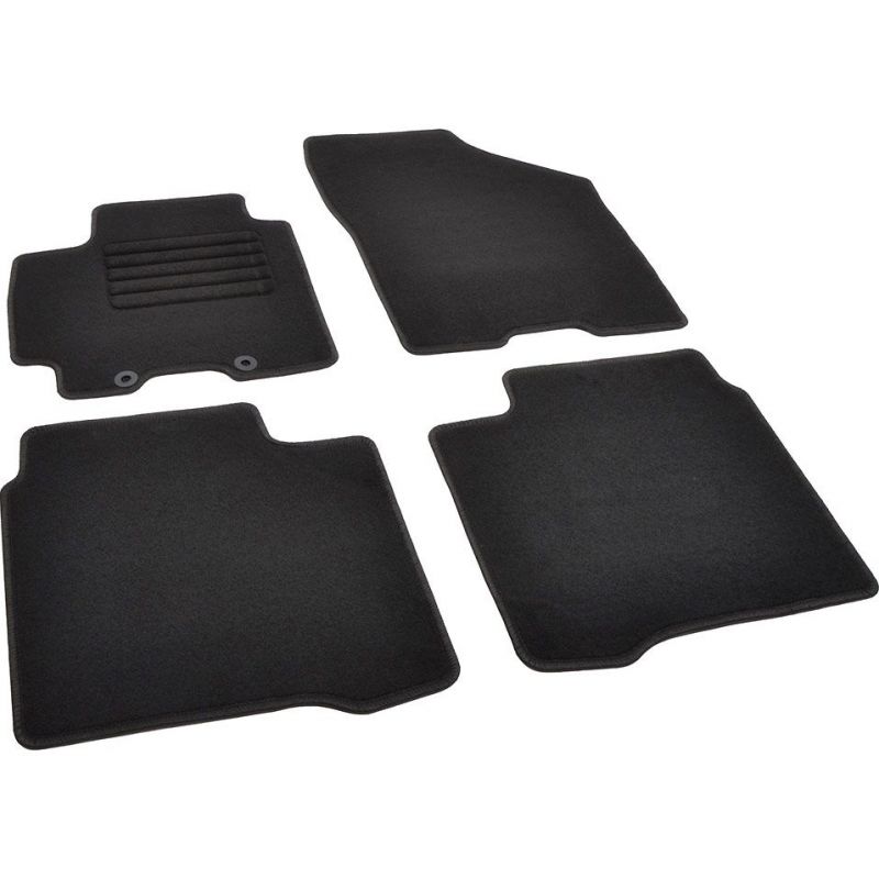 Autokoberce textilní přesné černé / černé obšití - Suzuki Baleno II (Typ WB/EW) (2015-2023) 5-sedadel