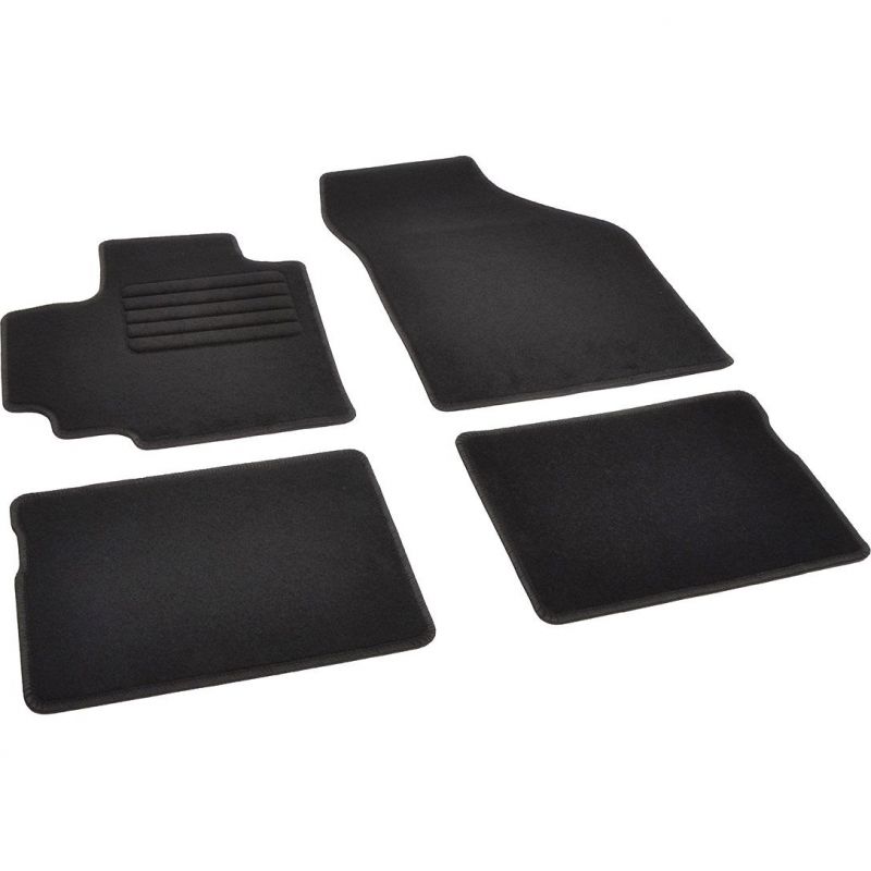 Autokoberce textilní přesné černé / černé obšití - Suzuki Celerio II (Typ FE) (2014-2021) 5-sedadel