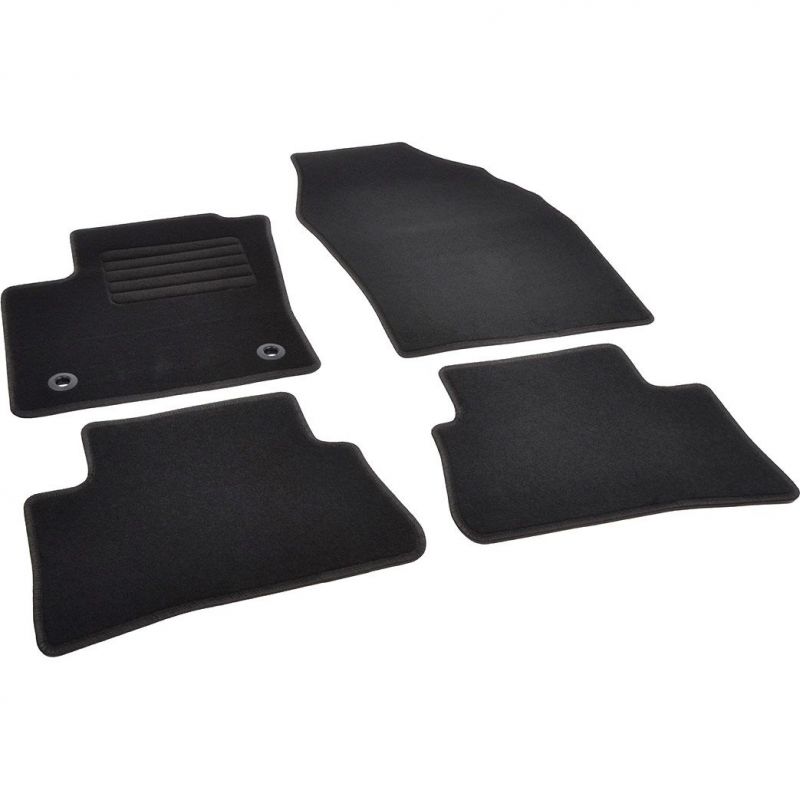 Autokoberce textilní přesné černé / černé obšití - Toyota C-HR (Typ AX10/AX50) (2016-2023) 5-sedadel