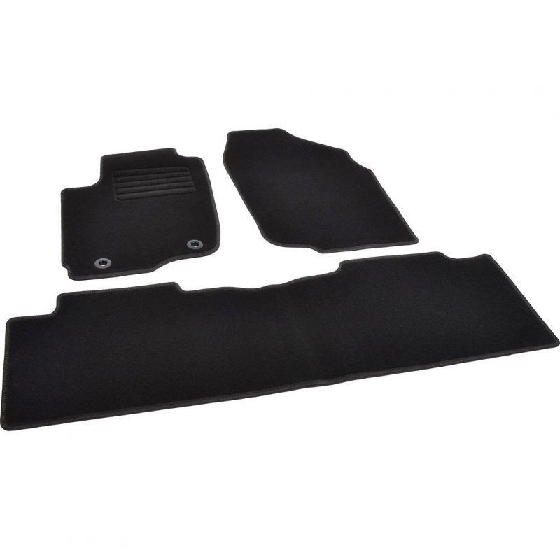 Autokoberce textilní přesné černé / černé obšití - Toyota RAV4 IV (Typ XA40) (2013-2018) 5-sedadel