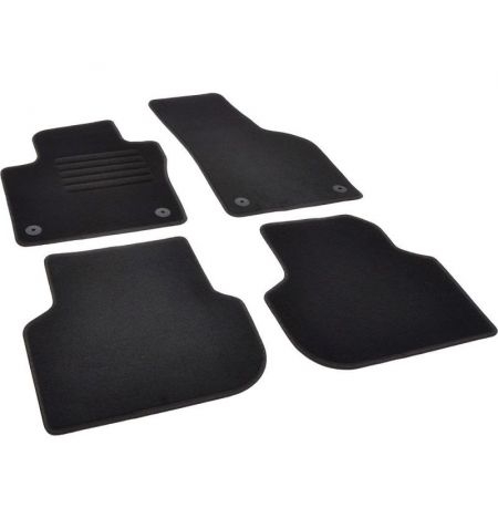 Autokoberce textilní přesné černé / černé obšití - Volkswagen Jetta VI (Typ A6/5C6) (2011-2018) 5-sedadel | Filson Store