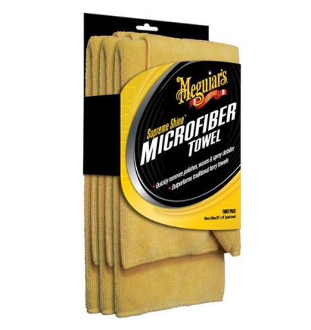 Meguiars Supreme Shine Microfiber Towel 3-pack - Mikrovláknové utěrky 3ks | Filson Store