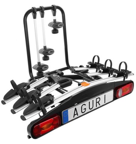 Nosič na tažné zařízení na 3 kola / elektrokola Aguri Active Bike 3 Silver - sklopný | Filson Store