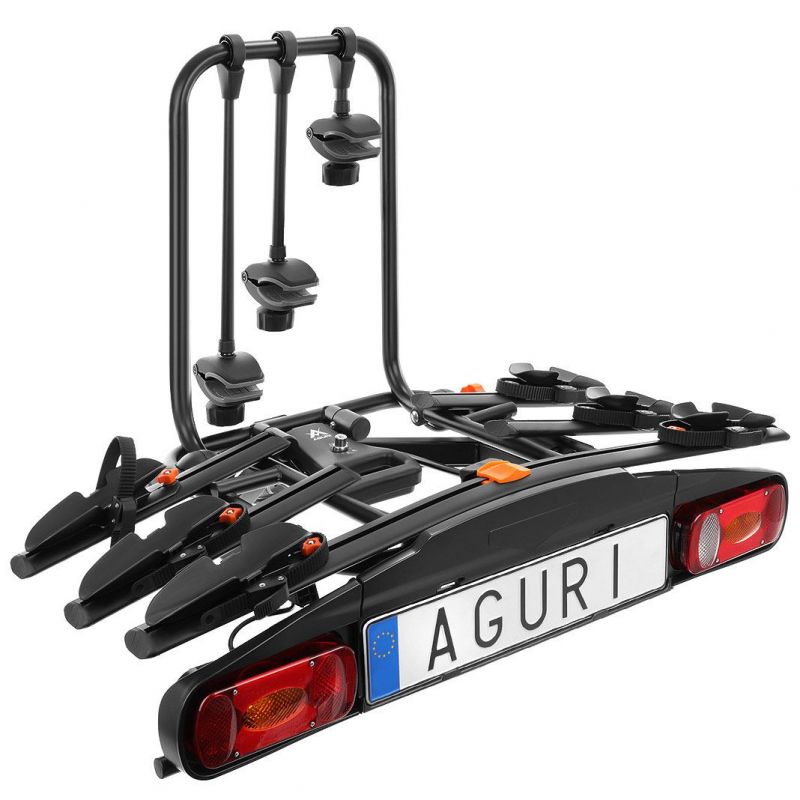 Nosič na tažné zařízení na 3 kola / elektrokola Aguri Active Bike 3 Black - sklopný