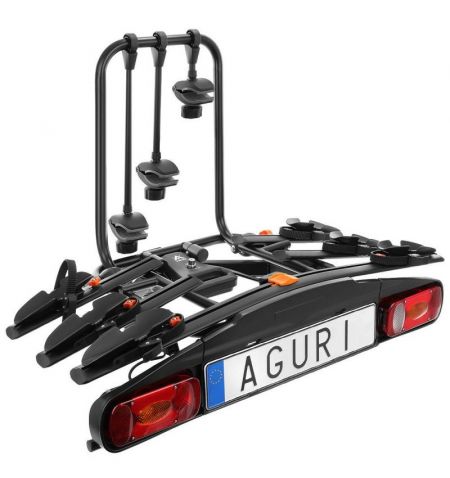 Nosič na tažné zařízení na 3 kola / elektrokola Aguri Active Bike 3 Black - sklopný | Filson Store