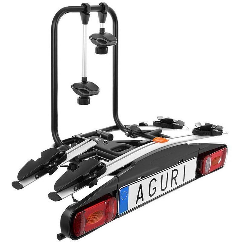 Nosič na tažné zařízení na 2 kola / elektrokola Aguri Active Bike 2 Silver - sklopný