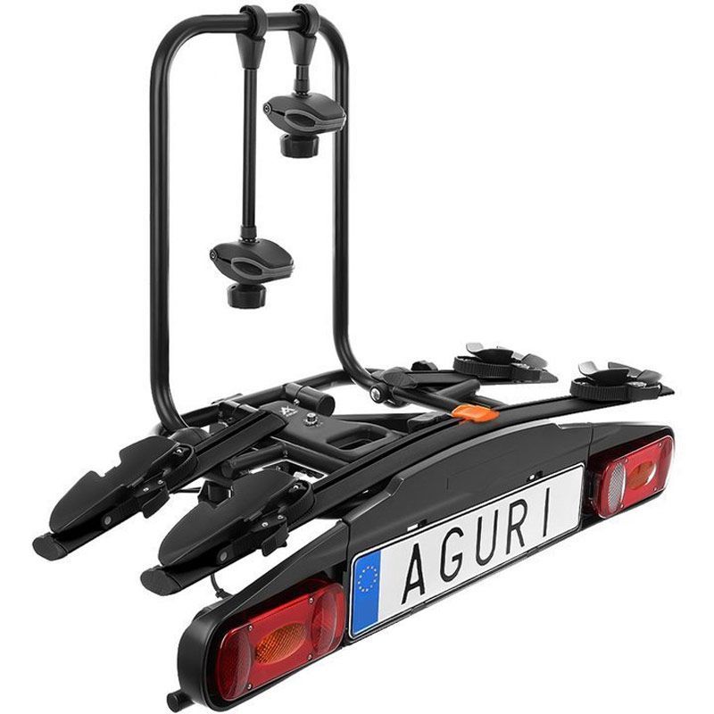 Nosič na tažné zařízení na 2 kola / elektrokola Aguri Active Bike 2 Black - sklopný