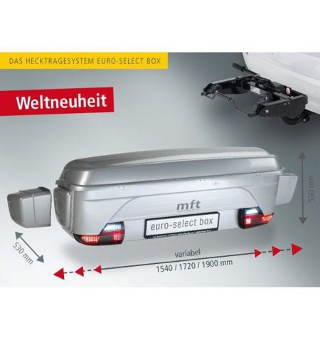 Zadní box na nosič na tažné zařízení MFT BackBox Weiss - objem 300l / uzamykací / lesklý bílý | Filson Store