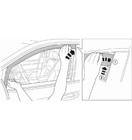 Deflektory / ofuky / protiprůvanové plexi G3 přesné Hyundai Tucson III (TL) (2015-) - přední | Filson Store