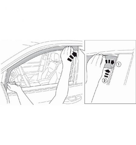 Deflektory / ofuky / protiprůvanové plexi G3 přesné Volkswagen Golf VII (5G) Sport Van (2014-) - přední | Filson Store