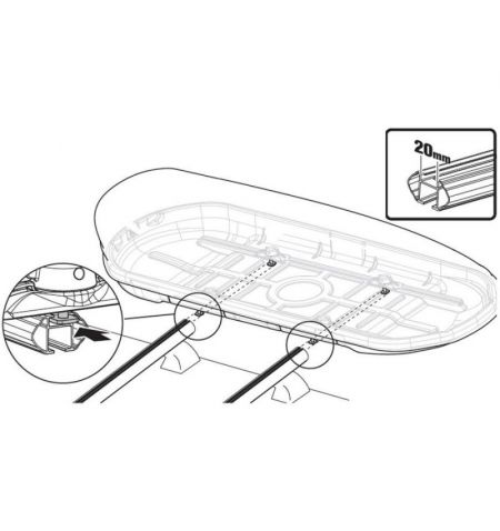 T-šrouby Menabo - sada 4x T-šroub M8 x 40mm / 4x matice / pro drážky 20mm Thule kompatibilní / ocelové | Filson Store