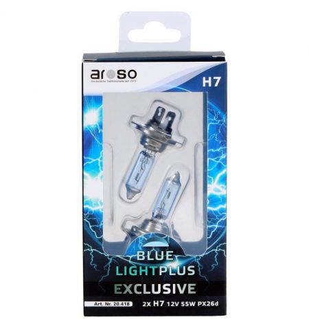 Autožárovky Aroso Deutschland Light Plus H7 12V 55W PX26d sada 2ks - blue / xenonový efekt | Filson Store