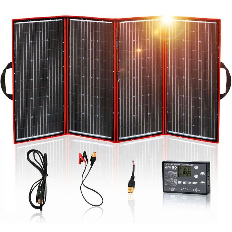 Solární panel rozkládací přenosný s PWM regulátorem 320W 12V/24V 194x95cm - do auta / na kempování