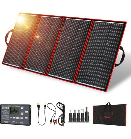 Solární panel rozkládací přenosný s PWM regulátorem 320W 12V/24V 194x95cm - do auta / na kempování | Filson Store