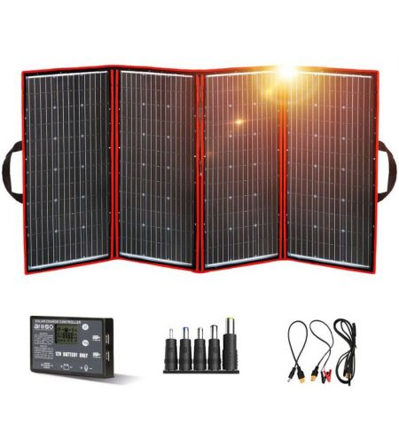 Solární panel rozkládací přenosný s PWM regulátorem 320W 12V/24V 194x95cm - do auta / na kempování | Filson Store