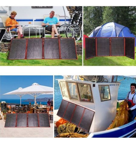 Solární panely rozkládací přenosné s PWM regulátory 660W 12V/24V 3ks 212x73cm - do auta / na kempování | Filson Store